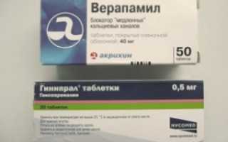Гинипрал и Верапамил при беременности: прием препаратов при угрозе выкидыша
